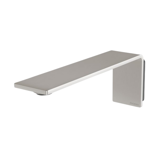 Phoenix Axia Wall Basin / Bath Outlet 200mm Brushed Nickel