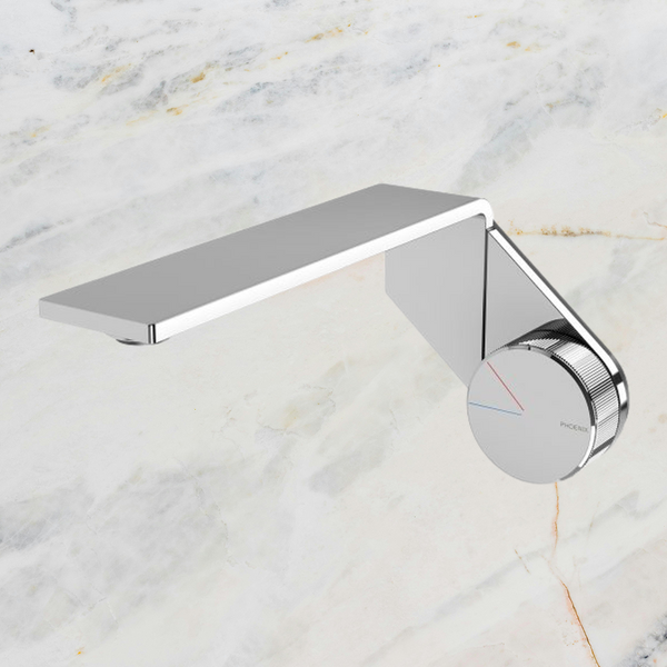 Phoenix Axia Wall Basin / Bath Mixer Set 200mm Chrome