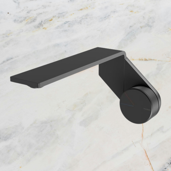 Phoenix Axia Wall Basin / Bath Mixer Set 200mm Matte Black