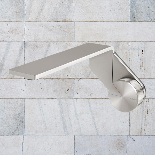Phoenix Axia Wall Basin / Bath Mixer Set 200mm Brushed Nickel