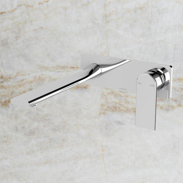 Phoenix Teel SwitchMix Wall Basin / Bath Mixer Set 200mm Chrome (Complete Kit)