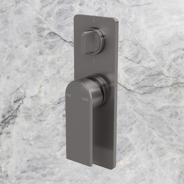 Phoenix Teel SwitchMix Shower / Bath Diverter Mixer Brushed Carbon (Complete Kit)