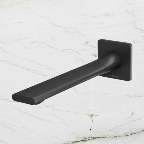 Phoenix Teel Wall Basin Outlet 200mm Matte Black