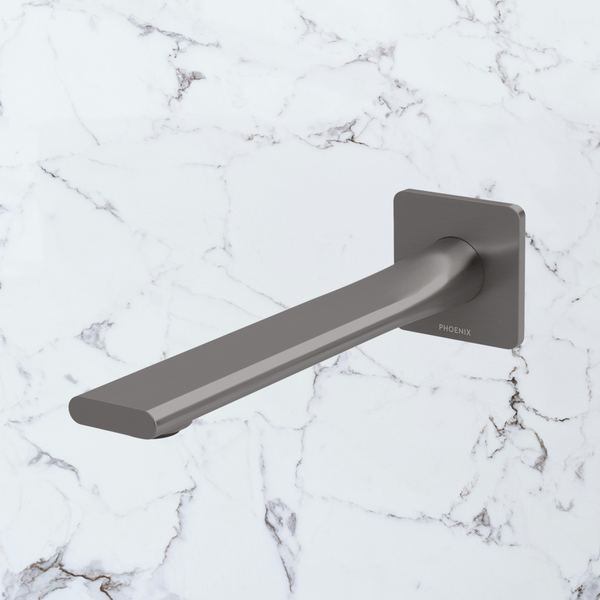 Phoenix Teel Wall Basin Outlet 200mm Brushed Carbon
