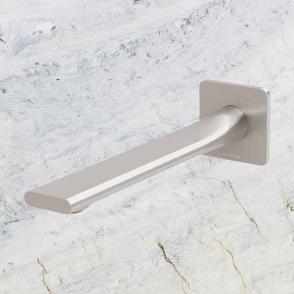 Phoenix Teel Wall Basin Outlet 200mm Brushed Nickel