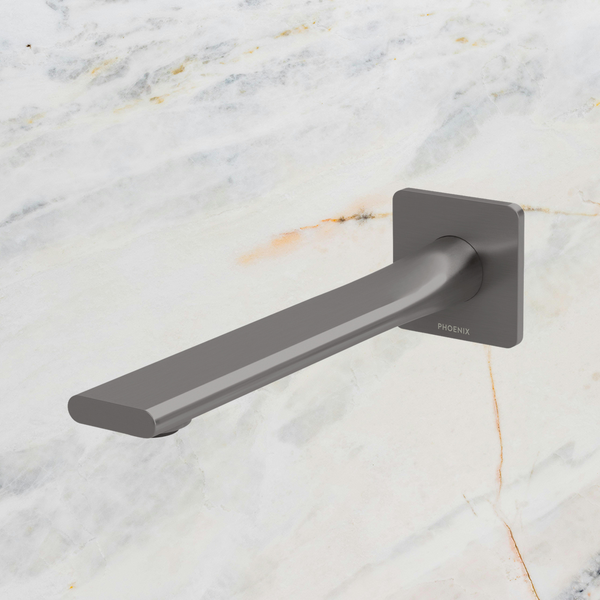 Phoenix Teel Wall Bath Outlet 200mm Brushed Carbon