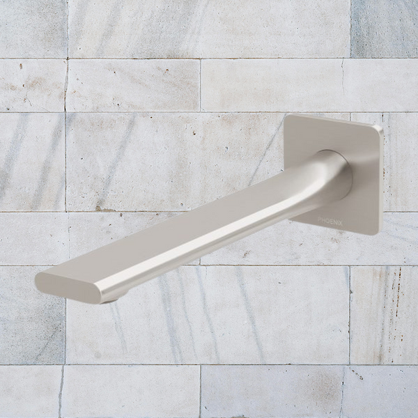Phoenix Teel Wall Bath Outlet 200mm Brushed Nickel Lead Free
