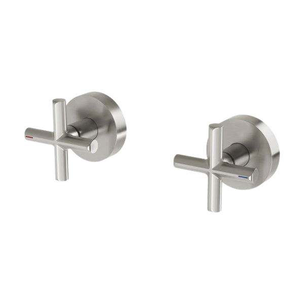 Phoenix Vivid Slimline Plus Wall Top Assemblies 15mm Extended Spindles Lead Free Brushed Nickel