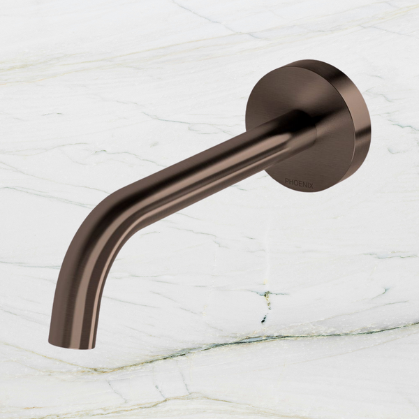 Phoenix Vivid Slimline Plus Wall Basin/Bath Outlet 180mm Brushed Bronze Lead Free