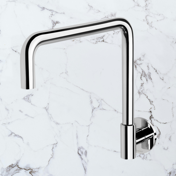 Phoenix Vivid Slimline Plus Wall Sink Outlet 240mm Squareline Chrome