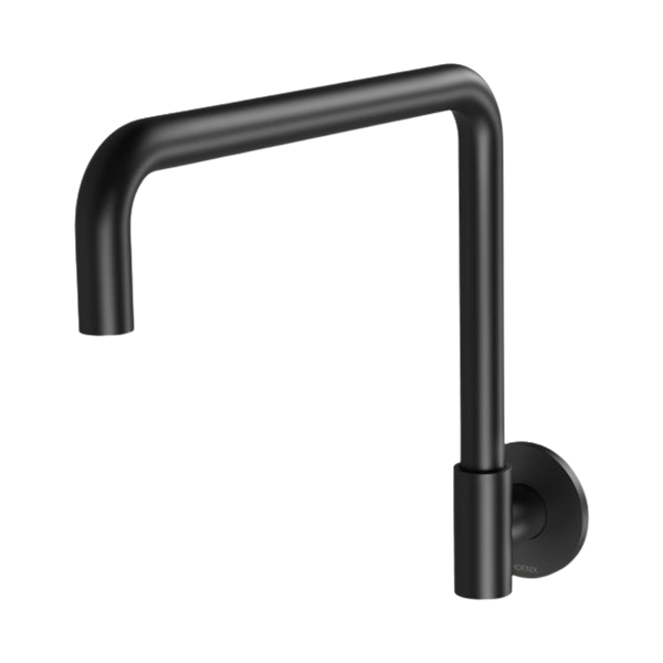 Phoenix Vivid Slimline Plus Wall Sink Outlet 240mm Squareline Matte Black