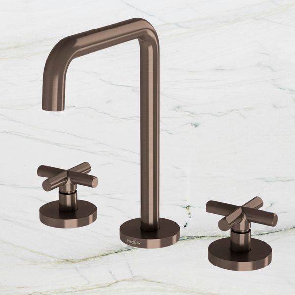 Phoenix Vivid Slimline Plus Basin Set Brushed Bronze Lead Free