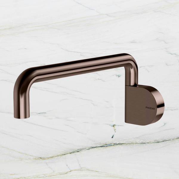 Phoenix Designer Swivel Bath Outlet 230mm Round Brushed Bronze