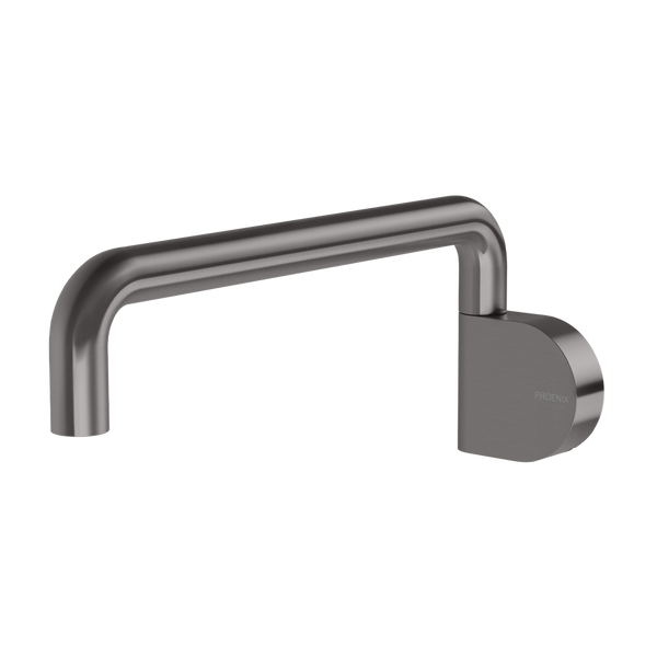 Phoenix Designer Swivel Bath Outlet 230mm Round Brushed Carbon