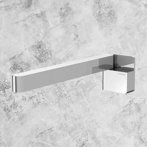 Phoenix Designer Swivel Bath Outlet 230mm Square Chrome