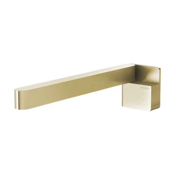Phoenix Designer Swivel Bath Outlet  230mm Square Brushed Gold