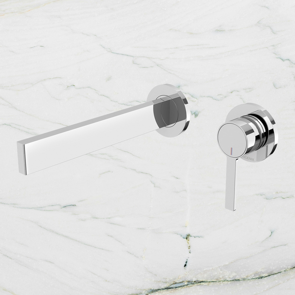 Phoenix Lexi MKII SwitchMix Wall Basin Mixer Set 200mm Fit-Off Kit Chrome