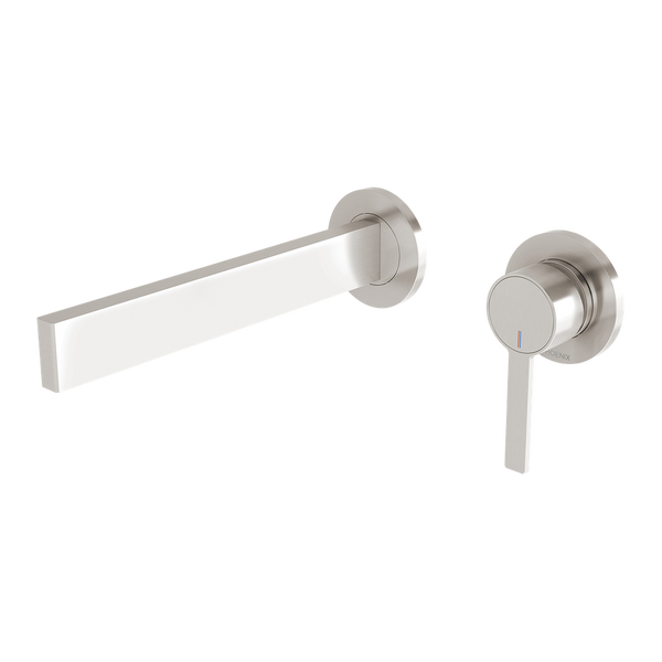 Phoenix Lexi MKII SwitchMix Wall Bath Mixer Set 200mm Fit-Off Kit Brushed Nickel