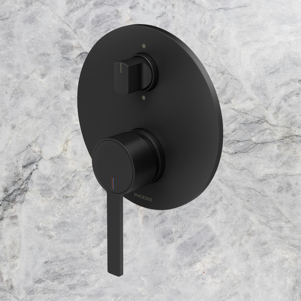 Phoenix Lexi MKII SwitchMix Shower/Bath Diverter Mixer (Complete Kit) Matte Black