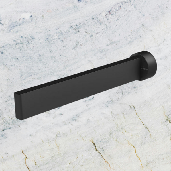 Phoenix Lexi MKII Bath Outlet 200mm Matte Black