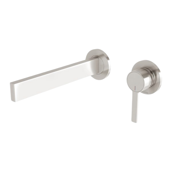 Phoenix Lexi MKII Wall Basin Mixer Set 200mm  Brushed Nickel