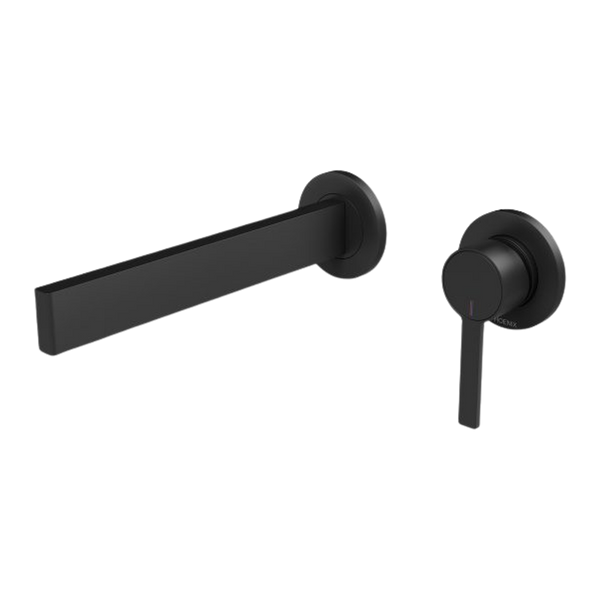 Phoenix Lexi MKII Wall Bath Mixer Set 200mm Matte Black
