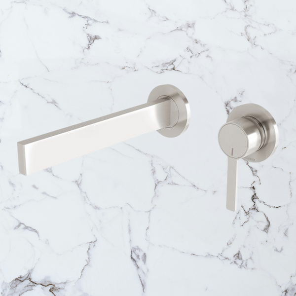 Phoenix Lexi MKII Wall Bath Mixer Set 200mm Brushed Nickel