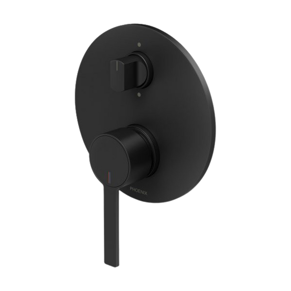 Phoenix Lexi MKII Wall Shower / Bath Diverter Mixer Matte Black