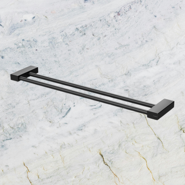 Phoenix Lexi MKII Double Towel Rail 600mm Matte Black