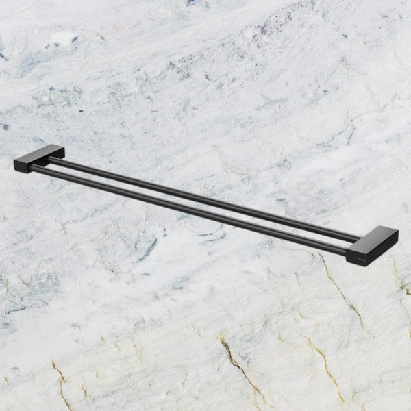Phoenix Lexi MKII Double Towel Rail 800mm Matte Black
