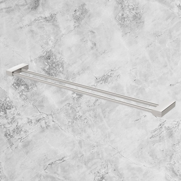Phoenix Lexi MKII Double Towel Rail 800mm Brushed Nickel