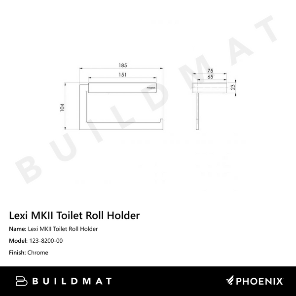 Phoenix Lexi MKII Toilet Roll Holder Chrome