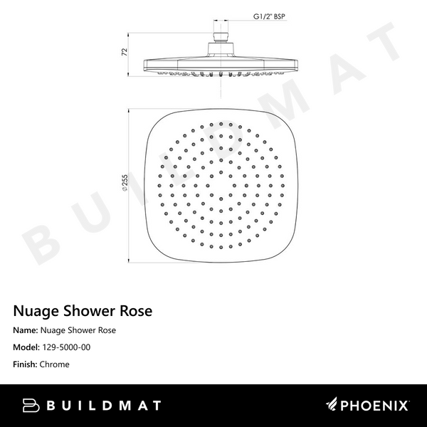 Phoenix Nuage Shower Rose Chrome