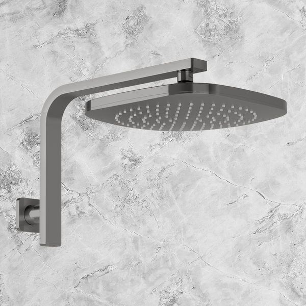 Phoenix Nuage High-Rise Shower Arm & Rose Brushed Carbon