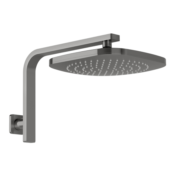 Phoenix Nuage High-Rise Shower Arm & Rose Brushed Carbon