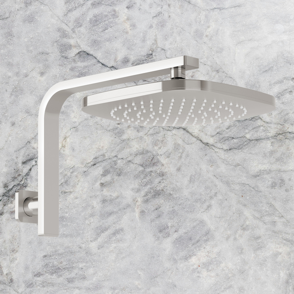 Phoenix Nuage High-Rise Shower Arm & Rose Brushed Nickel