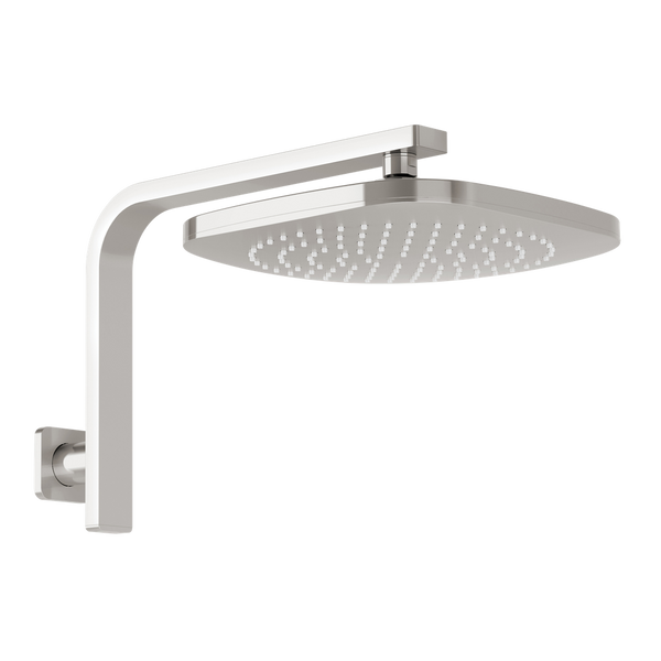 Phoenix Nuage High-Rise Shower Arm & Rose Brushed Nickel