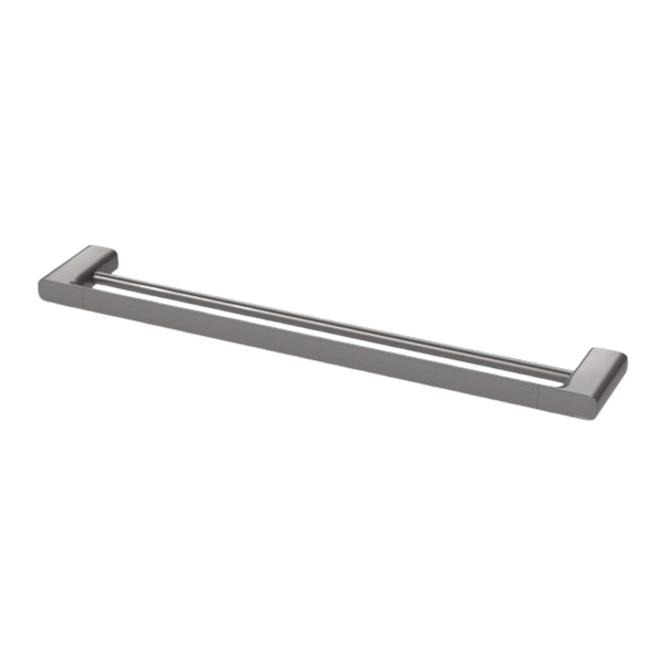 Phoenix Nuage Double Towel Rail 600mm  Brushed Carbon