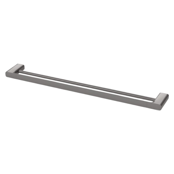 Phoenix Nuage Double Towel Rail 800mm  Brushed Carbon