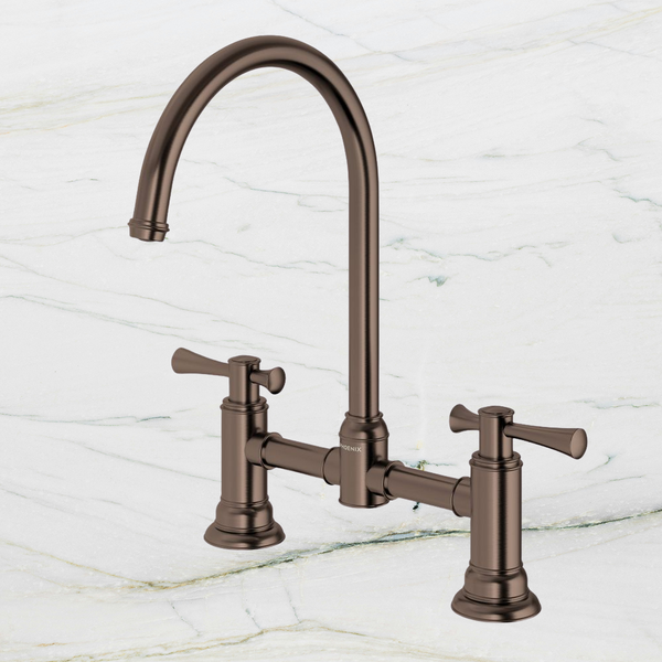 Phoenix Cromford Exposed Sink Set Brushed Bronze Lead Free