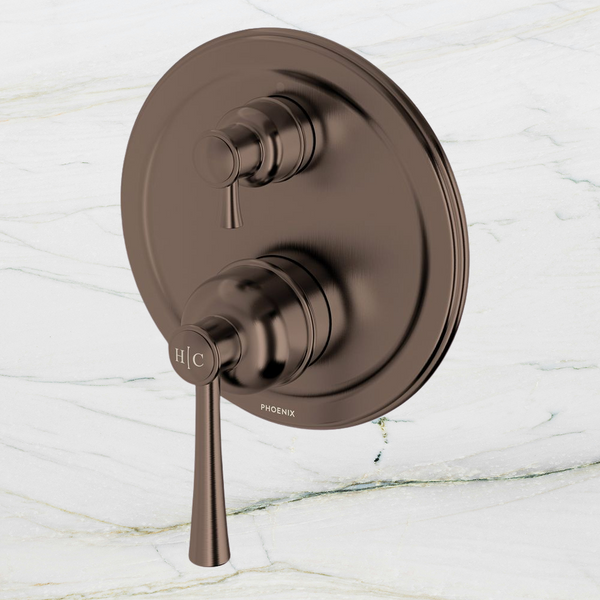 Phoenix Cromford SwitchMix Shower/Bath Diverter Mixer (Fit-Off Kit) Brushed Bronze Lead Free