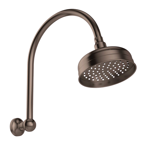 Phoenix Cromford High-Rise Shower Arm & Rose Brushed Bronze