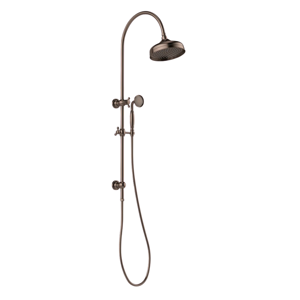 Phoenix Cromford Twin Shower 210mm Rose Brushed Bronze