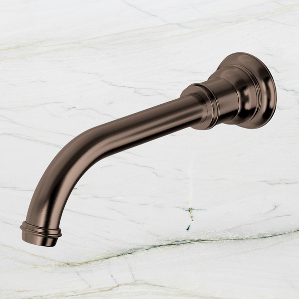 Phoenix Cromford Wall Basin/Bath Outlet Brushed Bronze Lead Free