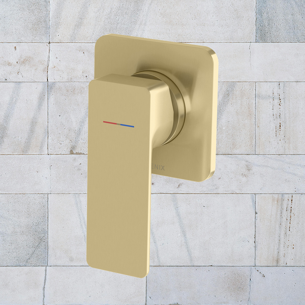 Phoenix Gloss MKII SwitchMix Shower / Wall Mixer Brushed Gold (Complete Kit)