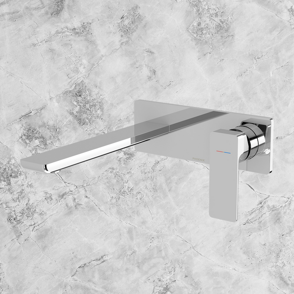 Phoenix Gloss MKII SwitchMix Wall Basin / Bath Mixer Set 200mm Fit-Off Kit   Chrome