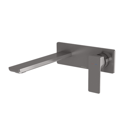 Phoenix Gloss MKII SwitchMix Wall Basin / Bath Mixer Set 200mm (Fit-Off Kit Only) Lead Free Brushed Carbon