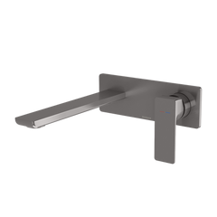 Phoenix Gloss MKII SwitchMix Wall Basin / Bath Mixer Set 200mm (Fit-Off Kit Only) Lead Free Brushed Carbon