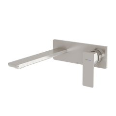 Phoenix Gloss MKII SwitchMix Wall Basin / Bath Mixer Set 200mm Brushed Nickel (Fit-Off Kit) Lead Free