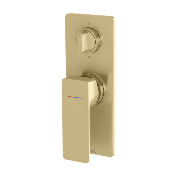 Phoenix Gloss MKII SwitchMix Shower / Bath Diverter Mixer Fit-Off Kit Brushed Gold